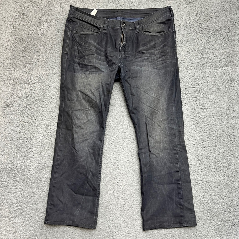Buffalo David Bitton Jeans Mens 36x30 Gray Denim Straight Casual Office - Picture 3 of 9